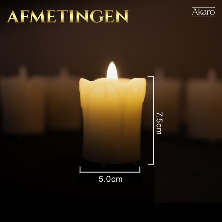Akaro Luminous Six | 6 Oplaadbare LED Kaarsen