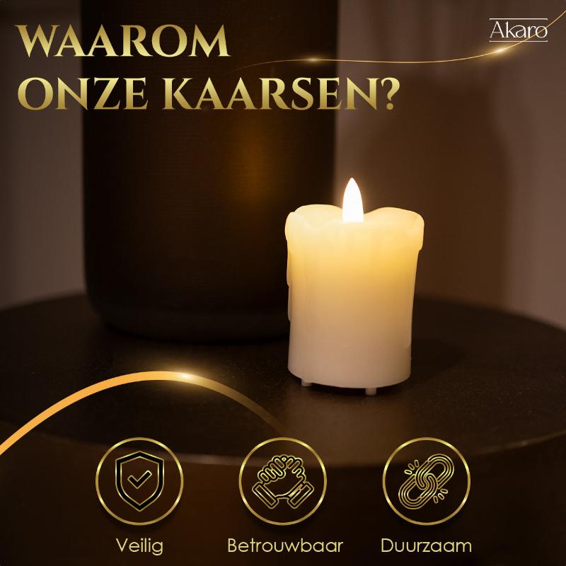 Set van 6 oplaadbare led kaarsen klein. Duurzame led kaarsen, veilig voor kinderen en huisdieren. 