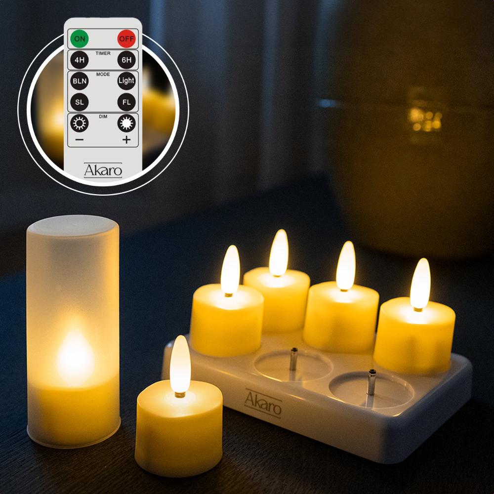 Led Kaars 3-delig met afstandsbediening zwart Led Kaars 3-delig met afstandsbediening zwart